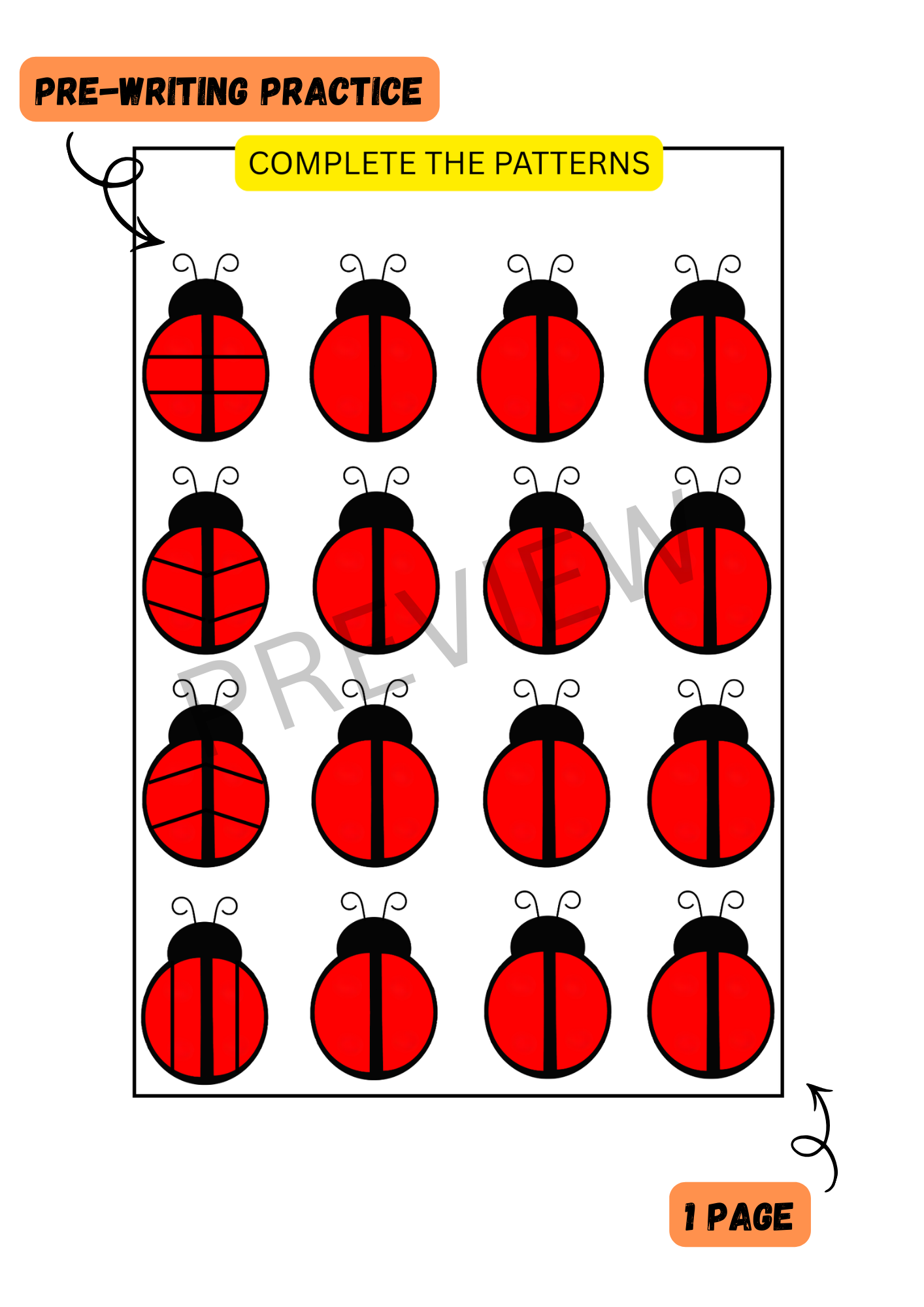 šPre-writing Worksheet| Lines Practice