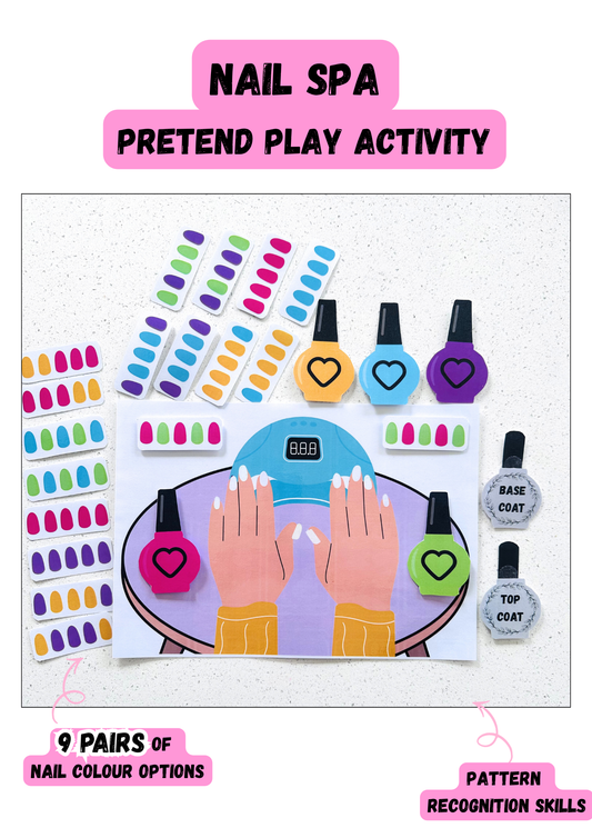 NAIL SPA Pretend Play💅 | Pattern Recognition & Colour Matching
