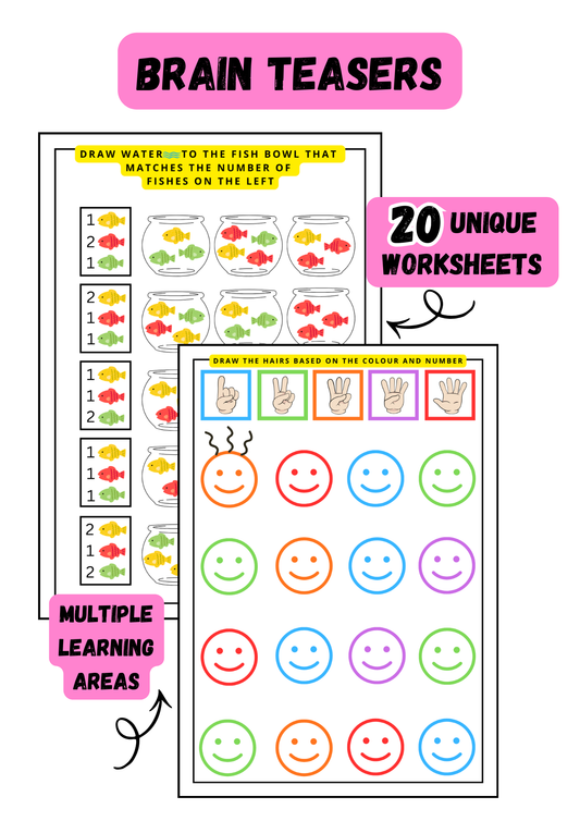 Brain Teasers- Worksheet Bundle| Multiple Learning Areas