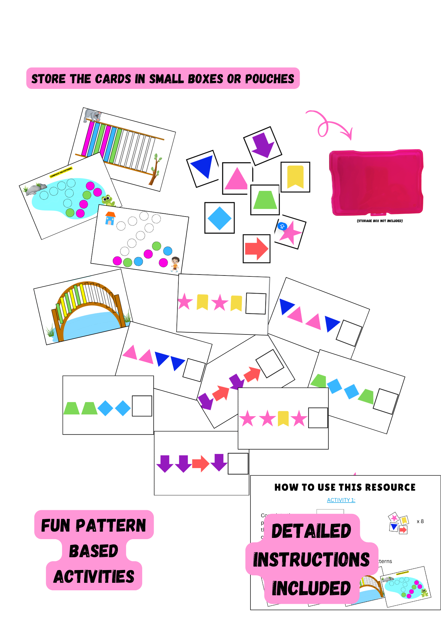 Pattern Recognition| Complete the Patterns| Set of 5 tasks