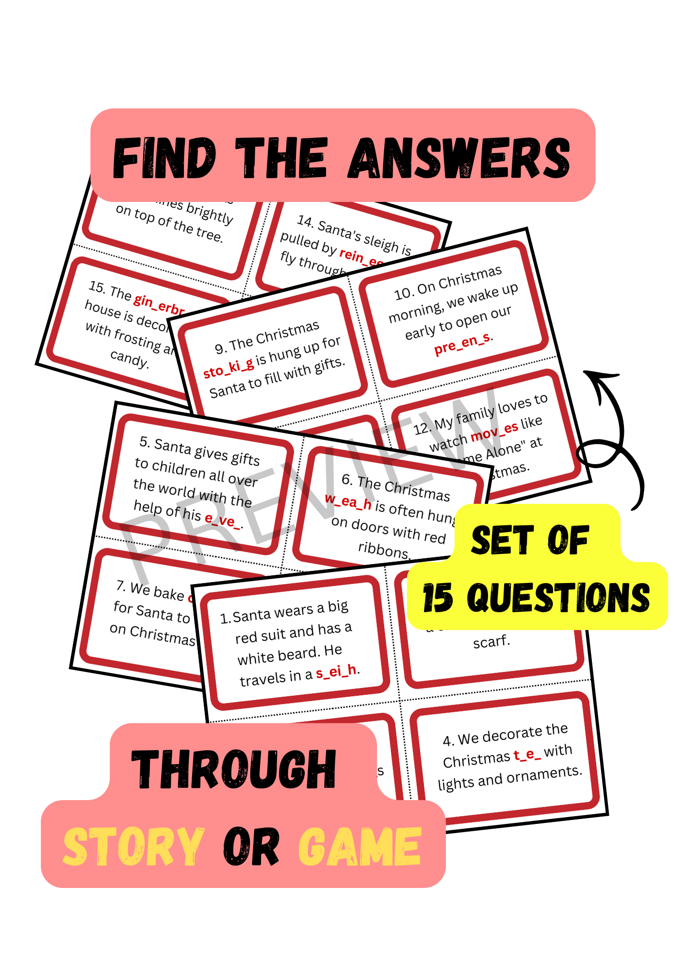 Christmas Word Adventure| Literacy & Problem-Solving Game