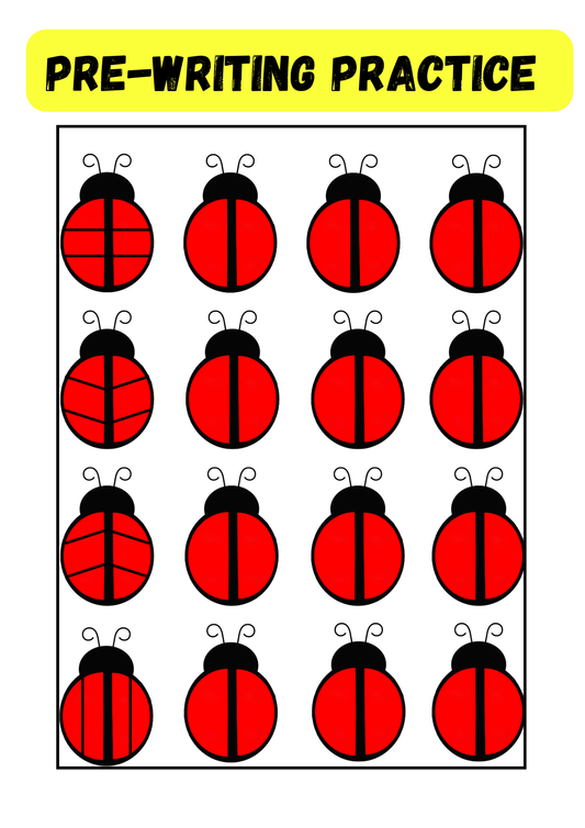 🐞Pre-writing Worksheet| Lines Practice